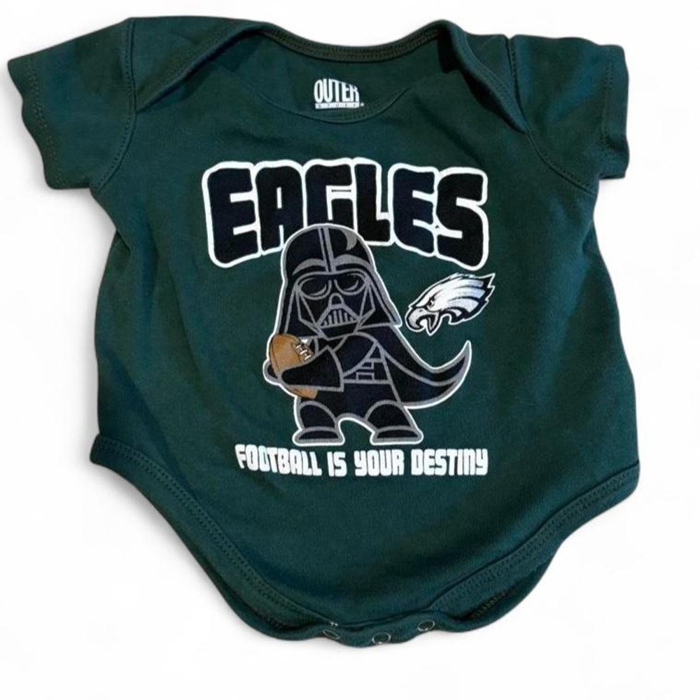 Outerstuff Philadelphia Eagles Star Wars Darth Vader Baby Bodysuit 6-9M